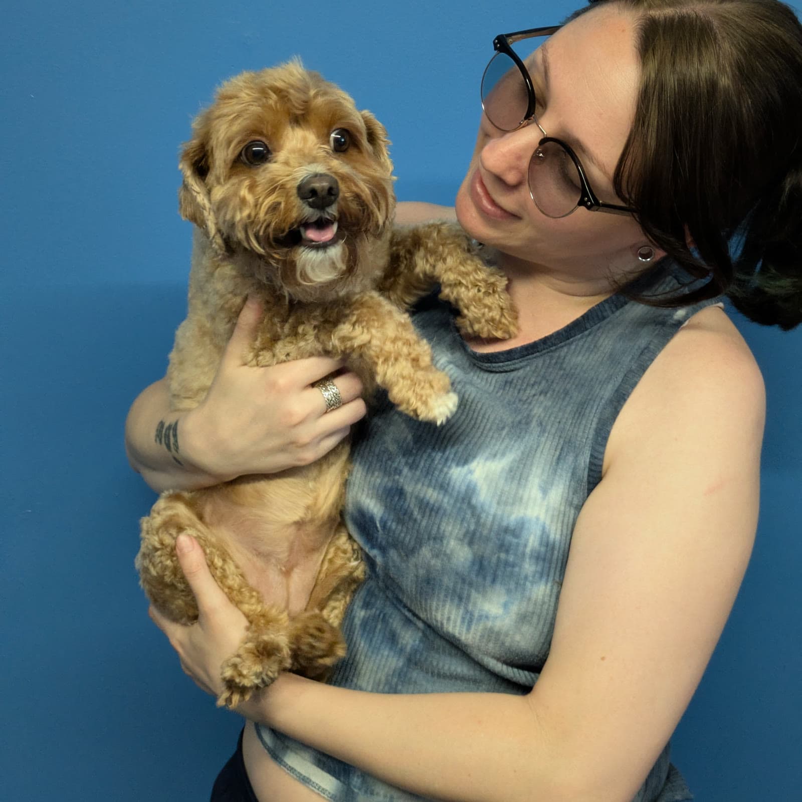 Shelbi holding little buddy